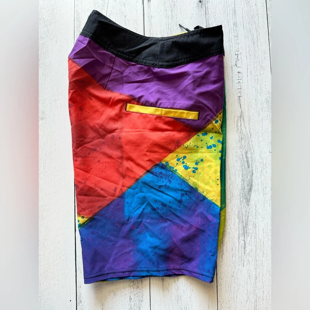 Lost Enterprises X Resin Works Art Board Shorts Size‎ 25 Surf Skate Trunks - Picture 3 of 7